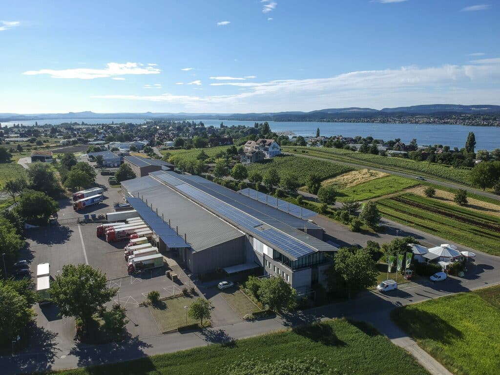 Reichenau-Gemüse eG - Betriebsgelände mit Seesicht